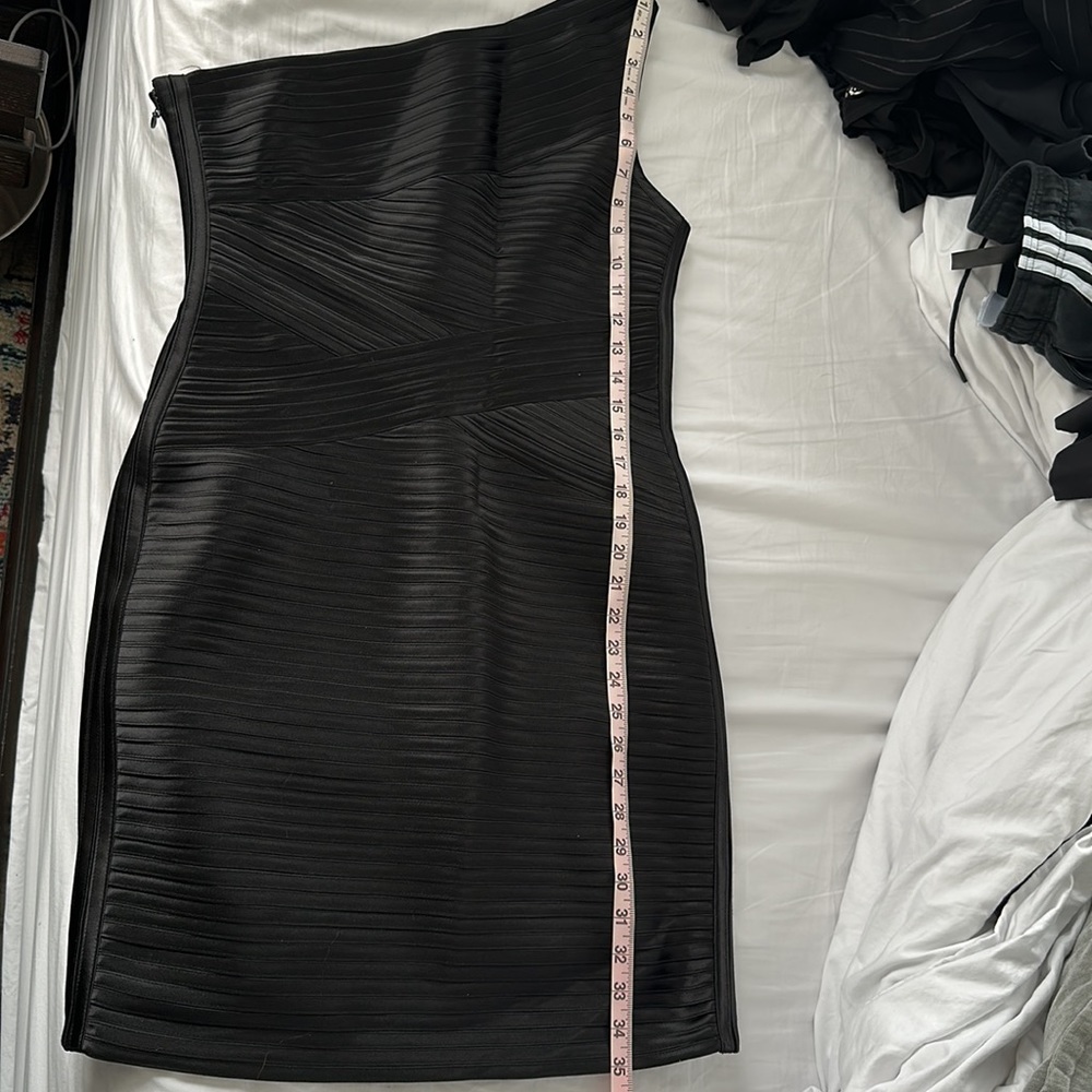 BCBGMaxAzria One-Shoulder Black Mini Dress - Picture 13 of 13